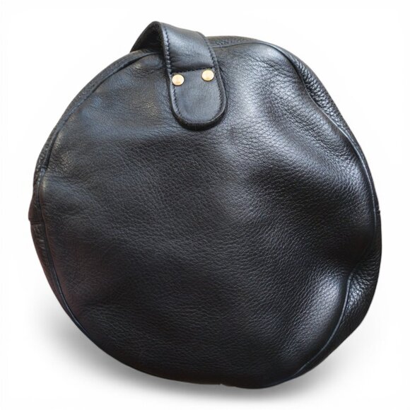 Tweeds Black Leather Bucket Bag – USA Made Drawstring Shoulder main image 7